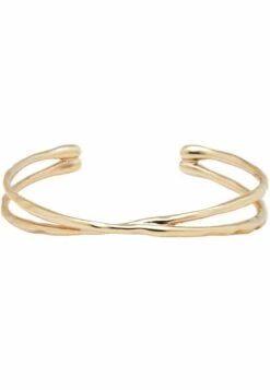 Massimo Dutti Plated Minimalist Crossover- Bracelet - Gold Coloured