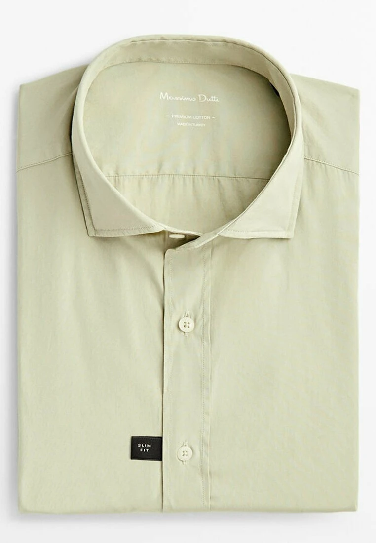 Massimo Dutti Slim Fit - Shirt - Khaki 11 Massimo Dutti Slim Fit - Shirt - Khaki - Image 9