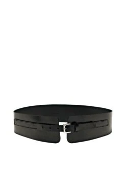 Massimo Dutti WITH SQUARE BUCKLE - Waist Belt - Black