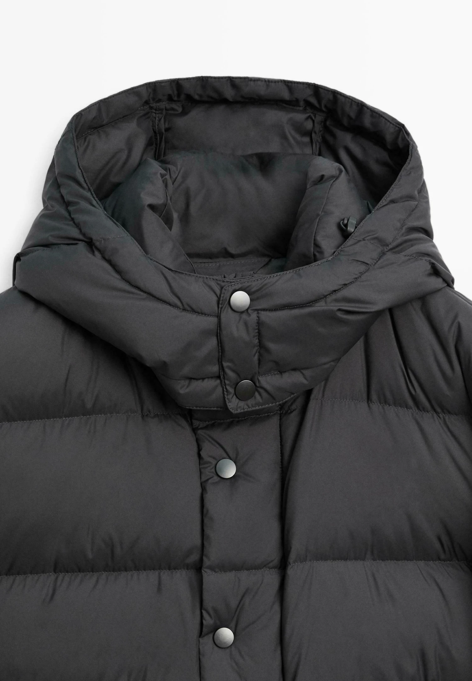 Massimo Dutti WATER-REPELLENT HOODED PUFFER - Down Jacket - Dark Grey 12 Massimo Dutti WATER-REPELLENT HOODED PUFFER - Down Jacket - Dark Grey - Image 10