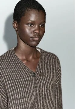 Massimo Dutti PINSTRIPE - Cardigan - Beige -Massimo Dutti Shop 86f19e0f5bc742ee94318a049e609ef5