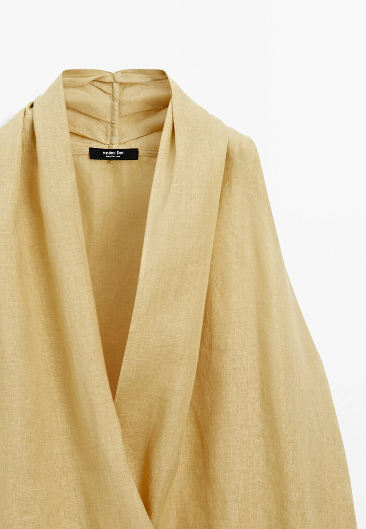 Massimo Dutti CROSSOVER HALTER NECK - Blouse - Mustard Yellow 10 Massimo Dutti CROSSOVER HALTER NECK - Blouse - Mustard Yellow - Image 8