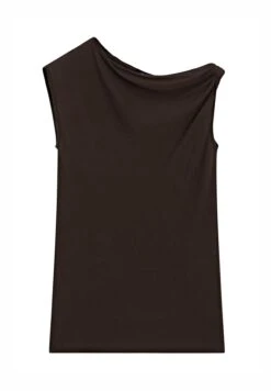Massimo Dutti ASYMMETRIC WITH KNOT DETAIL - Top - Mottled Brown -Massimo Dutti Shop 872744ac41cc420c897b7b70da8a8114