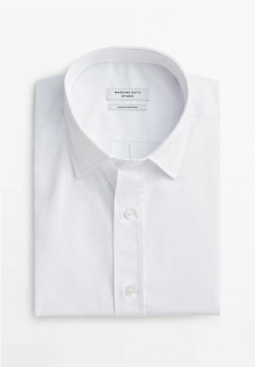 Massimo Dutti Studio-Fit - Shirt - White 9 Massimo Dutti Studio-Fit - Shirt - White - Image 7