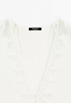 Massimo Dutti FLOWING GARMENT WITH LACE DETAIL - Blouse - White -Massimo Dutti Shop 879afbc3ea094d318e1b8fbde73d7c1c