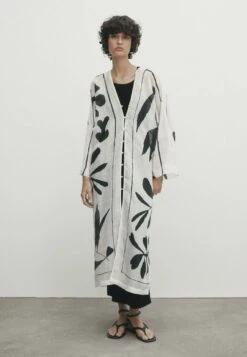Massimo Dutti Print - Shirt Dress - White