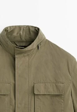 Massimo Dutti Technical With Zip- Summer Jacket - Brown -Massimo Dutti Shop 87ced0fa67a8455aa98409b6b13f66e2