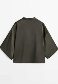 Massimo Dutti With Ties - Blouse - Mottled Brown -Massimo Dutti Shop 87e2b0a512984ca98af5b1ea6bc5c444