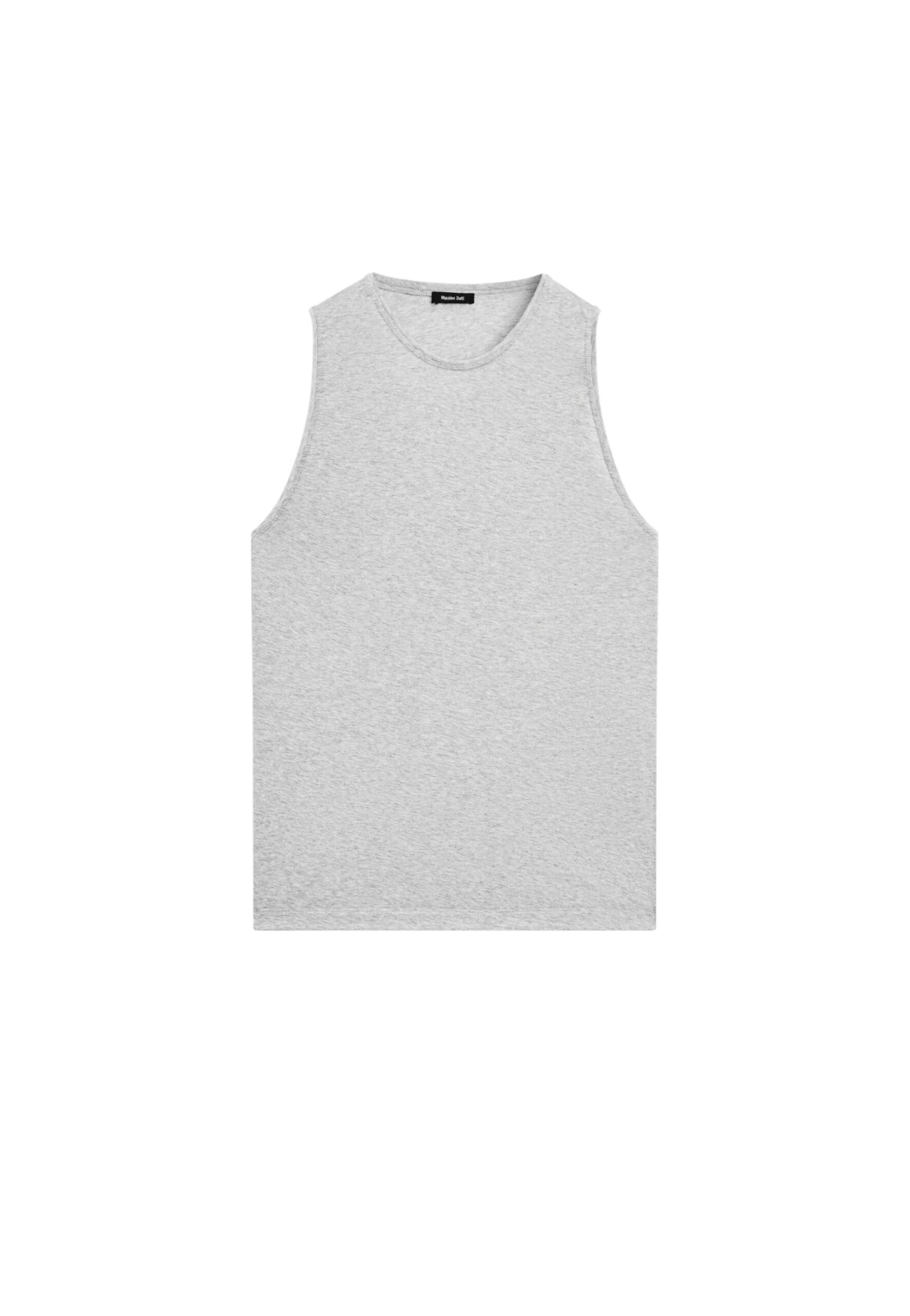 Massimo Dutti SLEEVELESS ROUND NECK - Basic T-shirt - Grey 7 Massimo Dutti SLEEVELESS ROUND NECK - Basic T-shirt - Grey - Image 5