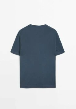 Massimo Dutti Short Sleeve - Basic T-Shirt - Mottled Dark Blue 15 Massimo Dutti Short Sleeve - Basic T-Shirt - Mottled Dark Blue -Massimo Dutti Shop 87f4a1da920c4f698ec978b322c04f1a