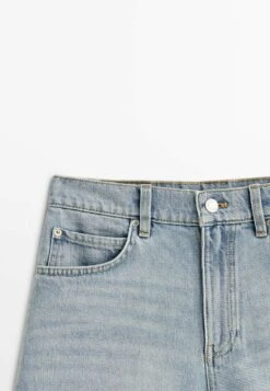 Massimo Dutti High Waist - Denim Shorts - Blue Grey -Massimo Dutti Shop 880f8acae9a14618be64117ffbf75043