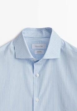 Massimo Dutti Easy Iron Slim Fit Striped- Shirt - Light Blue 9 Massimo Dutti Easy Iron Slim Fit Striped- Shirt - Light Blue -Massimo Dutti Shop 886243a6f88b488b9eeebc25bcd73646