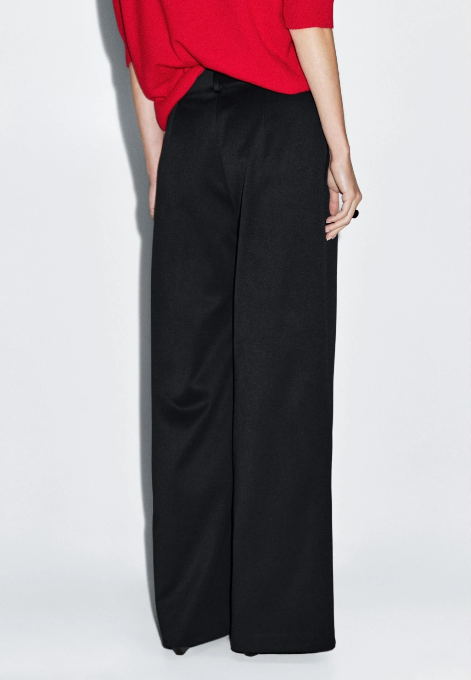 Massimo Dutti WIDE - Trousers - Dark Blue 5 Massimo Dutti WIDE - Trousers - Dark Blue - Image 3