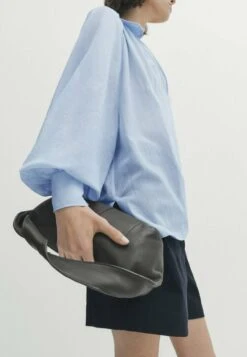 Massimo Dutti Voile With Gathered Details - Blouse - Light Blue -Massimo Dutti Shop 8892aadb1e3b48fcbcc3b011440b4fbc