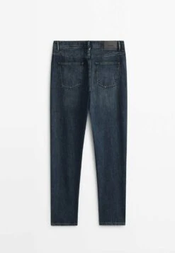 Massimo Dutti Tapered Fit Selvedge- Straight Leg Jeans - Dark Blue -Massimo Dutti Shop 88932315af3544c5b28494f9aa3a873b