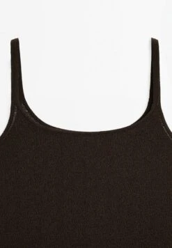 Massimo Dutti FLOWING ROUND NECK WITH STRAPS - Top - Dark Brown -Massimo Dutti Shop 889807b322d4487e92f9cf7ec1af8588