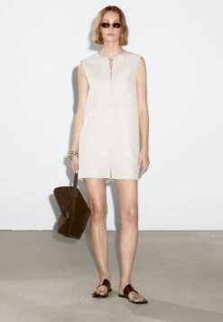 Massimo Dutti SHORT CREW NECK WITH POCKETS - Jumpsuit - Mottled Beige 16 Massimo Dutti SHORT CREW NECK WITH POCKETS - Jumpsuit - Mottled Beige -Massimo Dutti Shop 88995e8650264fbaacca886ace2a216e