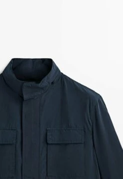 Massimo Dutti Technical With Zip- Summer Jacket - Dark Blue -Massimo Dutti Shop 88a9f42b32d240f98eb94c8be8effb15