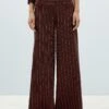 Massimo Dutti HIGH-WAIST WIDE-LEG - Trousers - Bordeaux -Massimo Dutti Shop 890dd52568a14b29be016c7fcff4670b