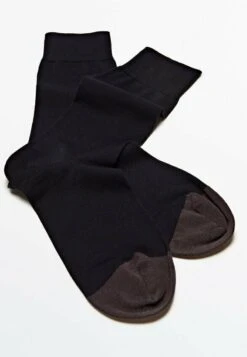 Massimo Dutti Contrast Scottish Yarn - Socks - Dark Blue -Massimo Dutti Shop 89cae9d4157d447fb2a4d74ee782816f