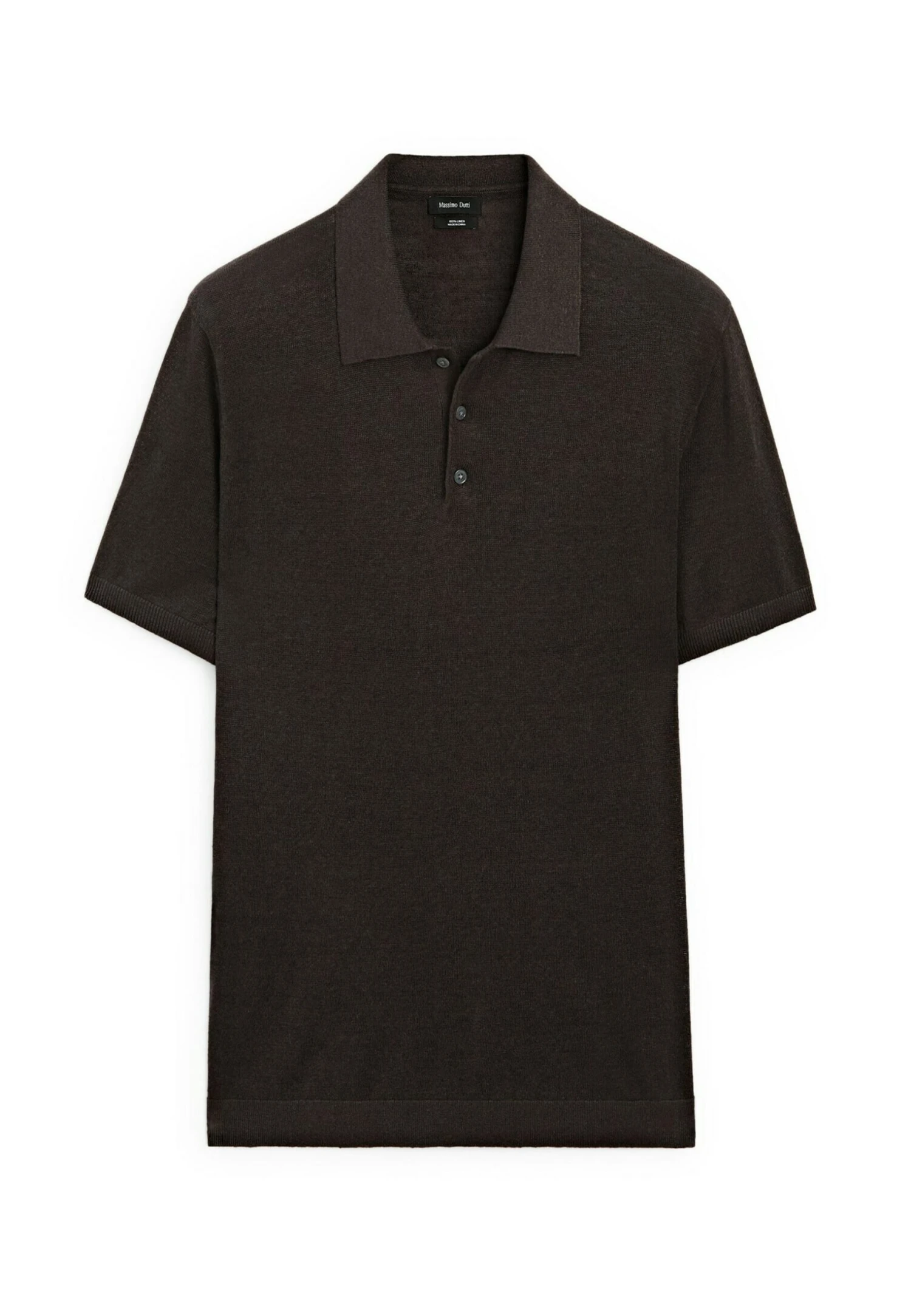 Massimo Dutti WIDE BUTTONED POLO COLLAR - Polo Shirt - Mottled Dark Grey 7 Massimo Dutti WIDE BUTTONED POLO COLLAR - Polo Shirt - Mottled Dark Grey - Image 5