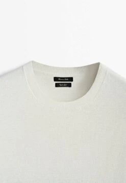 Massimo Dutti Stripe Textured - Print T-Shirt - Beige -Massimo Dutti Shop 89e69d0ae57d497fb24349ff50ad00cc