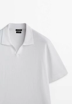 Massimo Dutti Vertical-Textured Micro - Polo Shirt - White -Massimo Dutti Shop 89f90d66c3034939b71dff1f533a8b62
