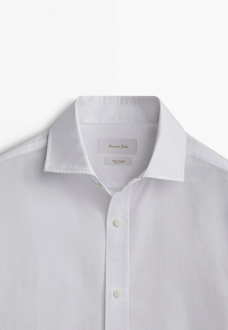 Massimo Dutti Textured- Formal Shirt - White 9 Massimo Dutti Textured- Formal Shirt - White - Image 7