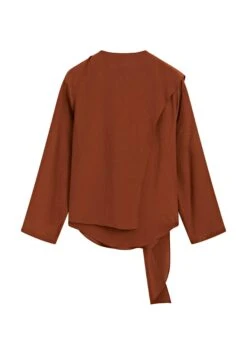 Massimo Dutti FLOWING WITH TIED NECK - Blouse - Dark Red -Massimo Dutti Shop 8a4bbe3b34c04dd4aefc998a85111e7a
