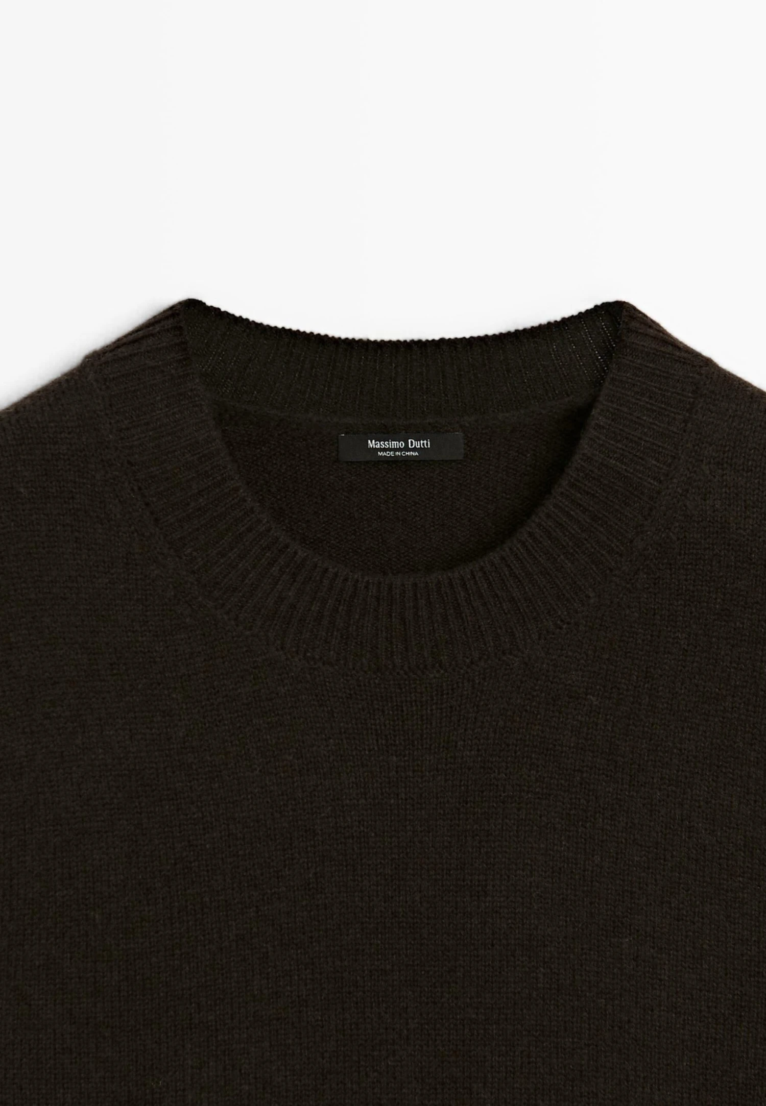 Massimo Dutti RIBBED CREW NECK - Jumper - Dark Brown 10 Massimo Dutti RIBBED CREW NECK - Jumper - Dark Brown - Image 8