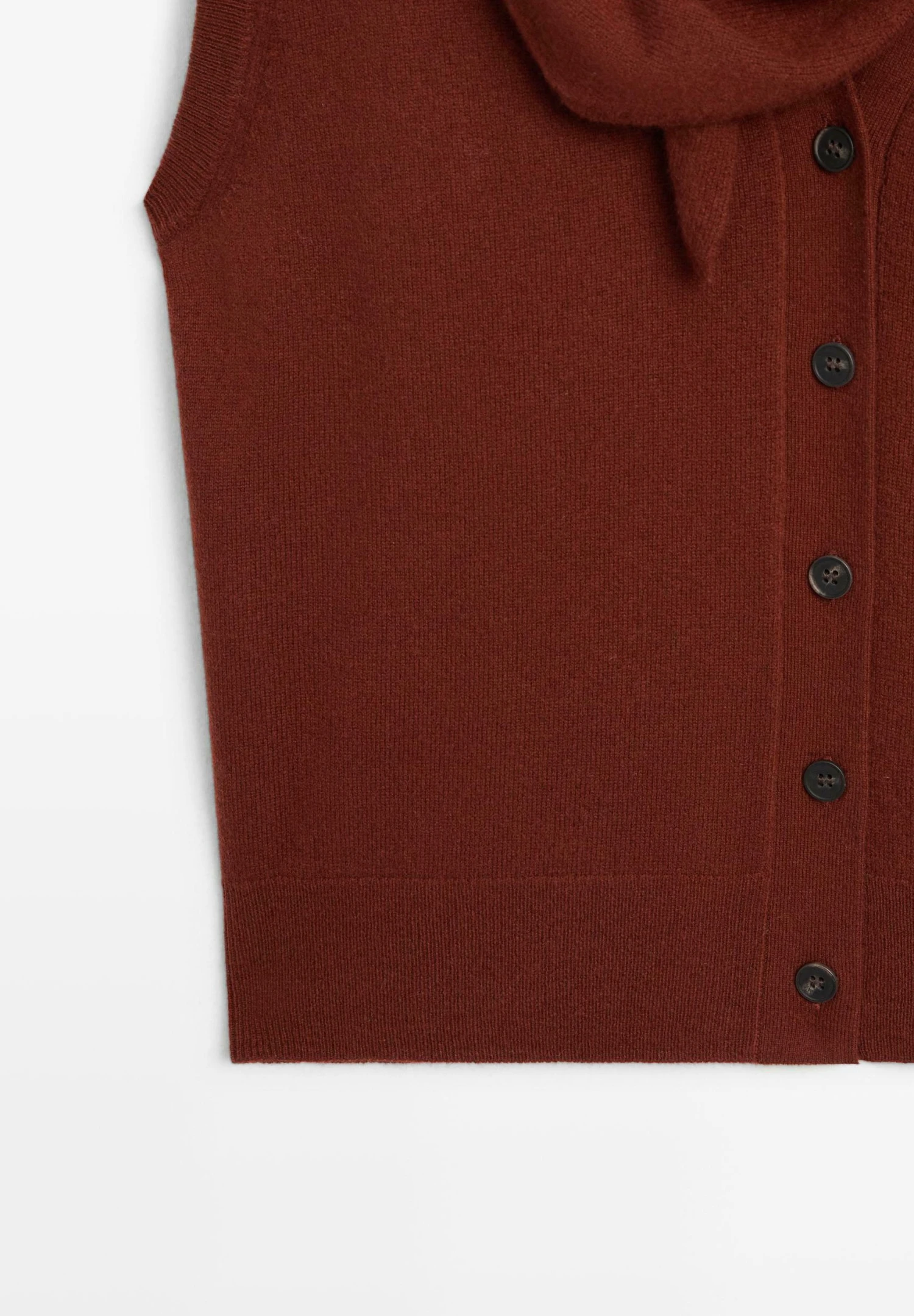 Massimo Dutti V-NECK WITH SCARF - Jumper - Dark Red 10 Massimo Dutti V-NECK WITH SCARF - Jumper - Dark Red - Image 8