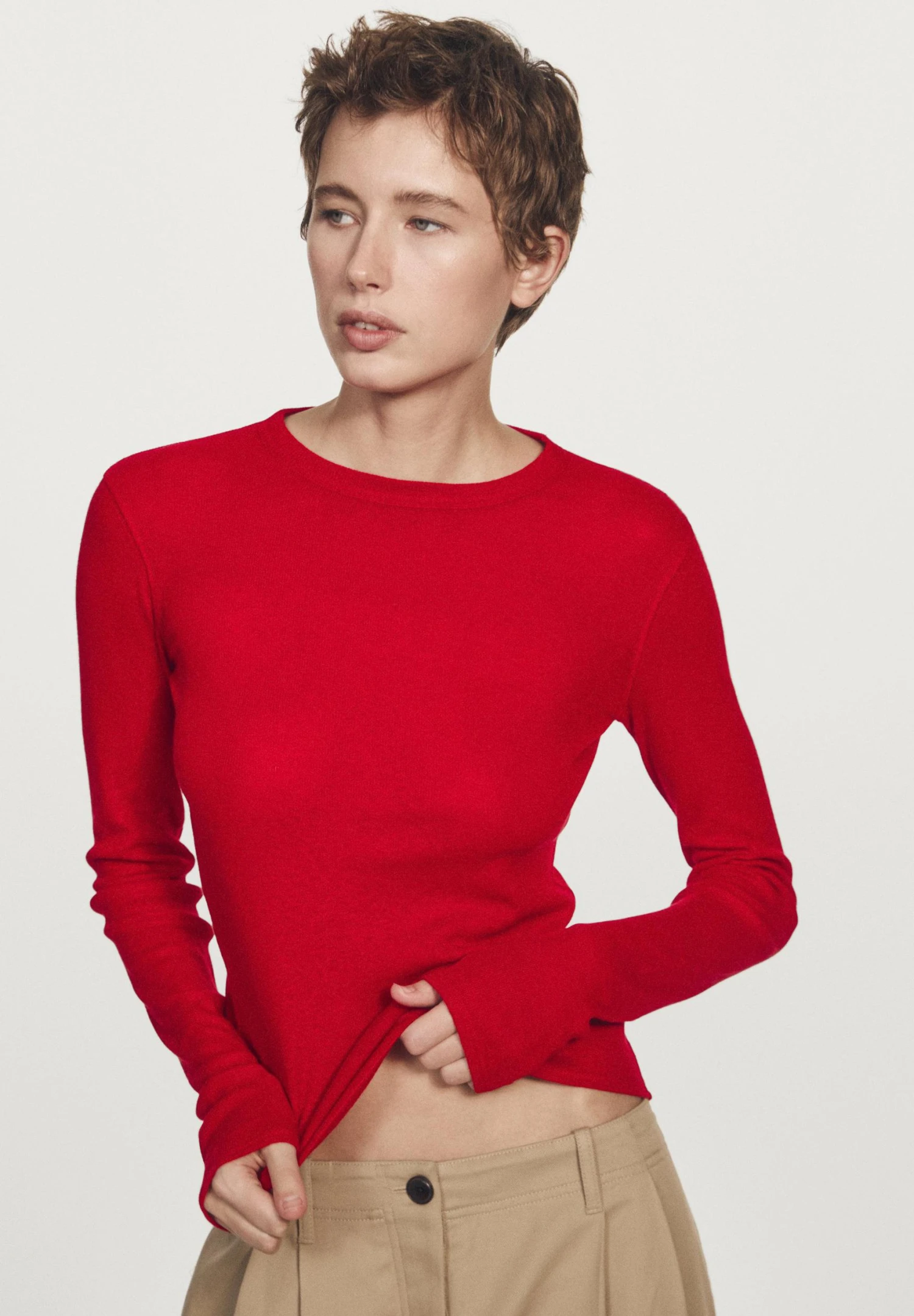 Massimo Dutti LONG SLEEVE - Long Sleeved Top - Red 3 Massimo Dutti LONG SLEEVE - Long Sleeved Top - Red