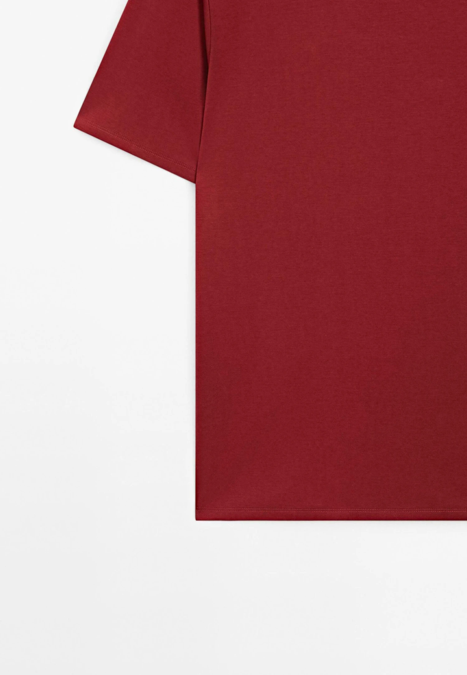 Massimo Dutti SHORT SLEEVE WITH CREW NECK - Basic T-shirt - Red 10 Massimo Dutti SHORT SLEEVE WITH CREW NECK - Basic T-shirt - Red - Image 8