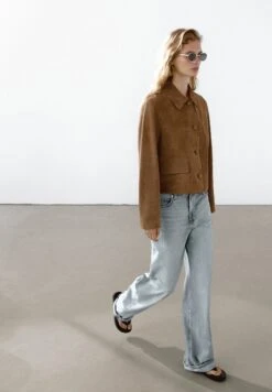 Massimo Dutti LINED BUTTONS - Leather Jacket - Brown -Massimo Dutti Shop 8aaa0c61addc421091d2b2d4e0c8d432