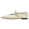 Massimo Dutti Square Flats With Buckled Strap - Ankle Strap Ballet Pumps - Light Brown -Massimo Dutti Shop 8ab18dfa9ffb4cb9b29aa27a765c7155