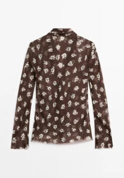 Massimo Dutti FLOWING GARMENT WITH SCARF COLLAR - Blouse - Mottled Dark Brown 16 Massimo Dutti FLOWING GARMENT WITH SCARF COLLAR - Blouse - Mottled Dark Brown -Massimo Dutti Shop 8ab32c0703ce41f99c8eea4ea82e8110