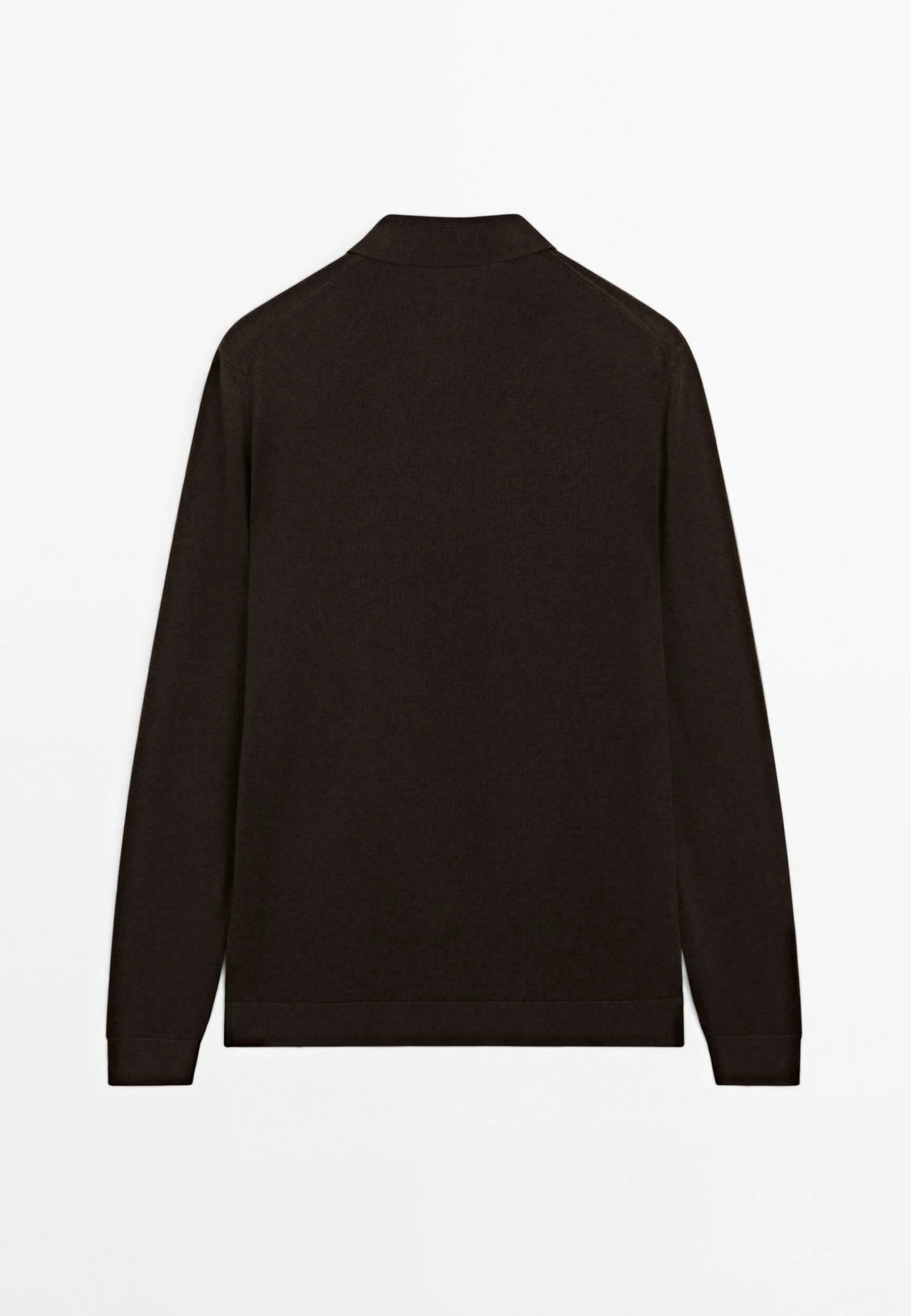 Massimo Dutti POLO COLLAR WITH ZIP - Jumper - Brown 9 Massimo Dutti POLO COLLAR WITH ZIP - Jumper - Brown - Image 7