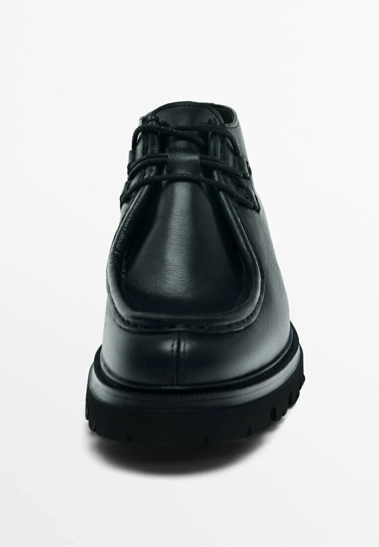 Massimo Dutti Moc Toe- Lace-Up Ankle Boots - Black 7 Massimo Dutti Moc Toe- Lace-Up Ankle Boots - Black - Image 5