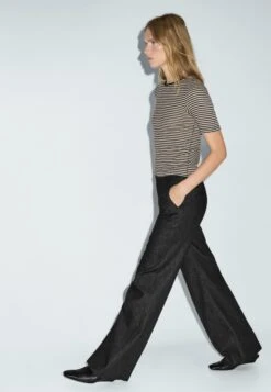 Massimo Dutti FRAYED - Trousers - Black -Massimo Dutti Shop 8b2dd9401d0d4cef9d34b155854f7069