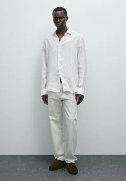 Massimo Dutti STRIPED SLIM FIT GARMENT - Shirt - White -Massimo Dutti Shop 8b2eaa6333604b68bed5d8f2ad3e5a4a