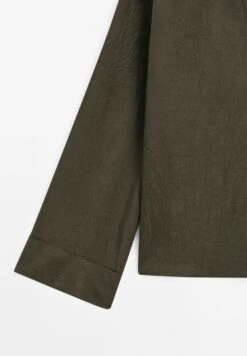 Massimo Dutti FLOWING GARMENT WITH POLO COLLAR - Blouse - Dark Grey -Massimo Dutti Shop 8b4dd30bbc704b658a4e679d8ef8bde0