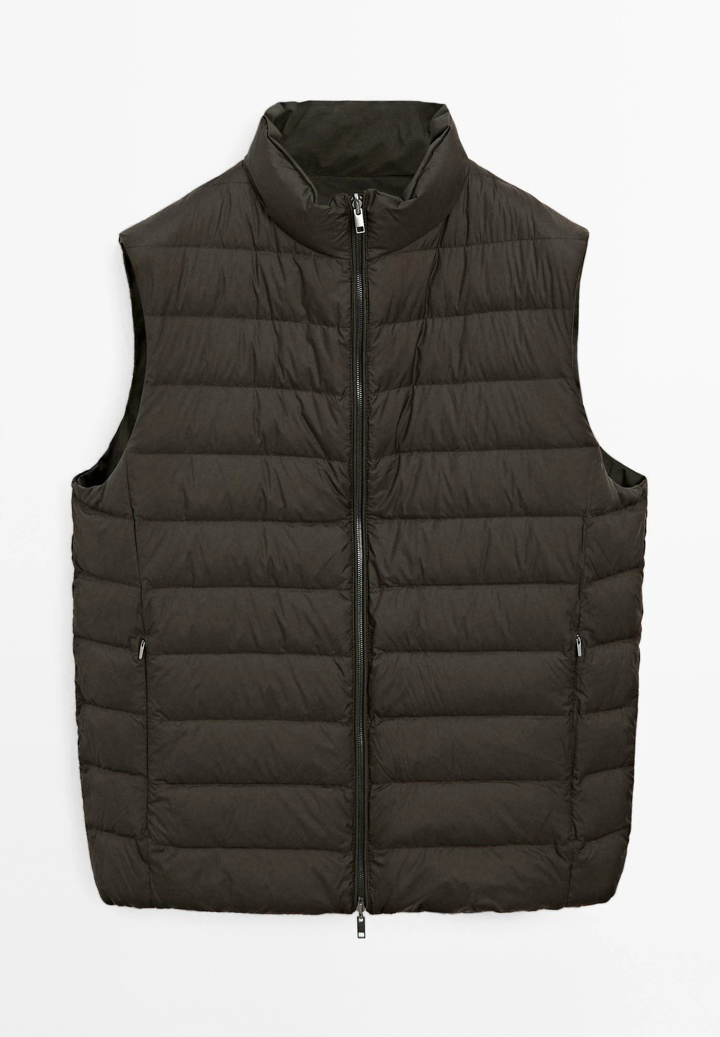 Massimo Dutti WATER-REPELLENT REVERSIBLE DOWN - Waistcoat - Dark Grey 10 Massimo Dutti WATER-REPELLENT REVERSIBLE DOWN - Waistcoat - Dark Grey - Image 8
