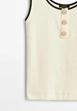 Massimo Dutti Contrast With Straps And Buttons- Top - Beige 10 Massimo Dutti Contrast With Straps And Buttons- Top - Beige -Massimo Dutti Shop 8bb5b2707fe1432792904d744d23081d