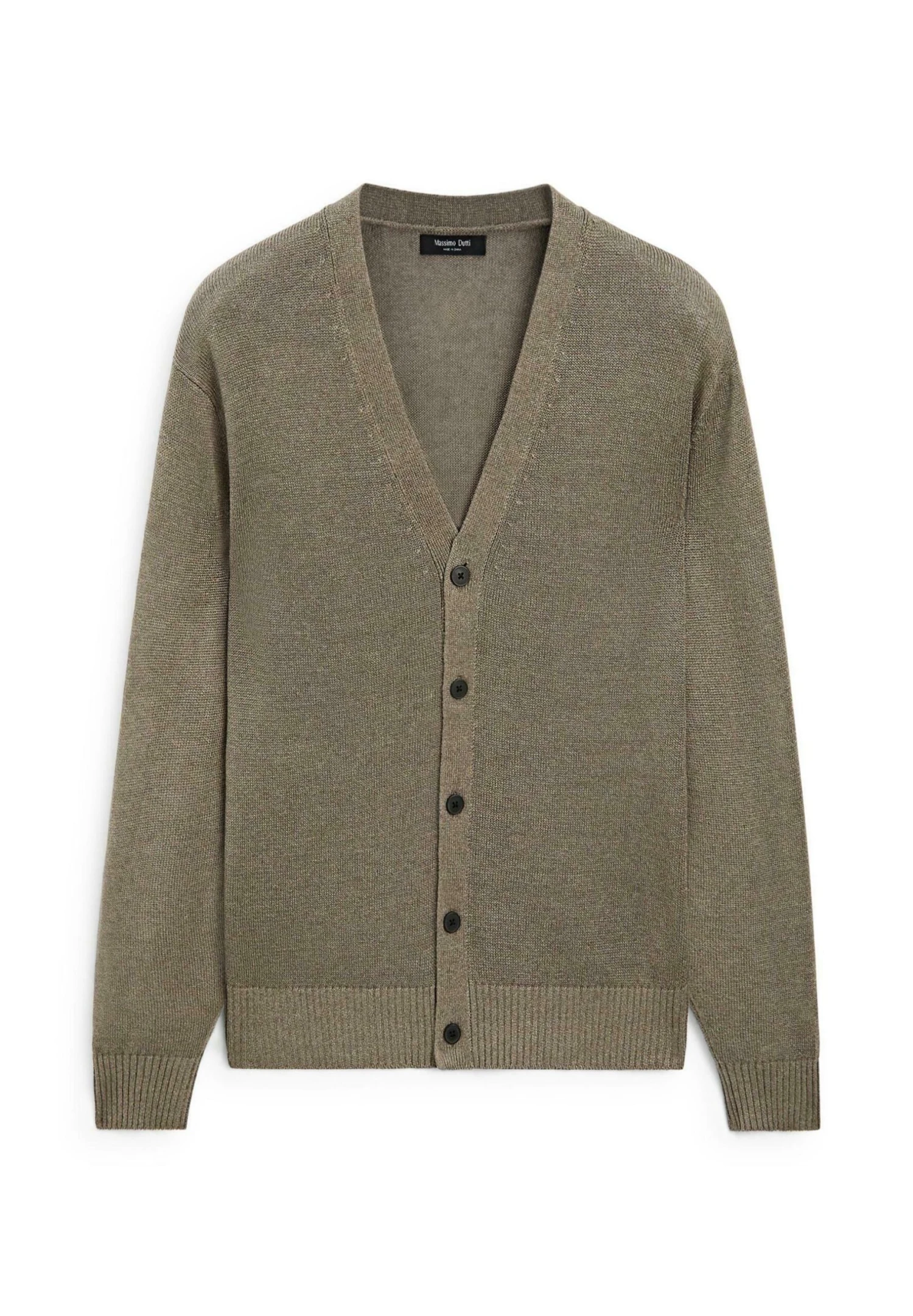 Massimo Dutti BUTTONED LEIGHTWEIGHT V-NECK - Cardigan - Brown 12 Massimo Dutti BUTTONED LEIGHTWEIGHT V-NECK - Cardigan - Brown - Image 10