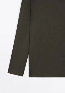 Massimo Dutti LONG SLEEVE MEDIUM WEIGHT - Long Sleeved Top - Khaki -Massimo Dutti Shop 8c0644364c5842f5a0a301dc4f3b5197