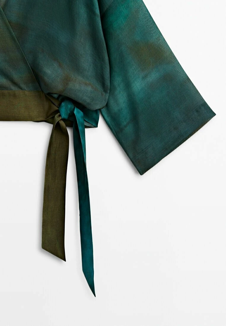 Massimo Dutti Ombré Printed Crossover - Blouse - Evergreen 7 Massimo Dutti Ombré Printed Crossover - Blouse - Evergreen - Image 5