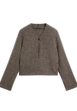 Massimo Dutti PINSTRIPE - Cardigan - Beige -Massimo Dutti Shop 8c44bf23f6dc473fa7829961b3e120fc