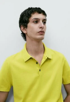 Massimo Dutti Short Sleeve- Polo Shirt - Neon Yellow -Massimo Dutti Shop 8c7d7571f98e47478c1efb4b6c6b91f4