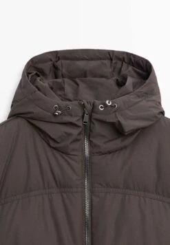 Massimo Dutti LONG WATER-REPELLENT HOODED PUFFER - Down Coat - Dark Brown -Massimo Dutti Shop 8cd9498a0a6d49a697b6c6d0e716be5f