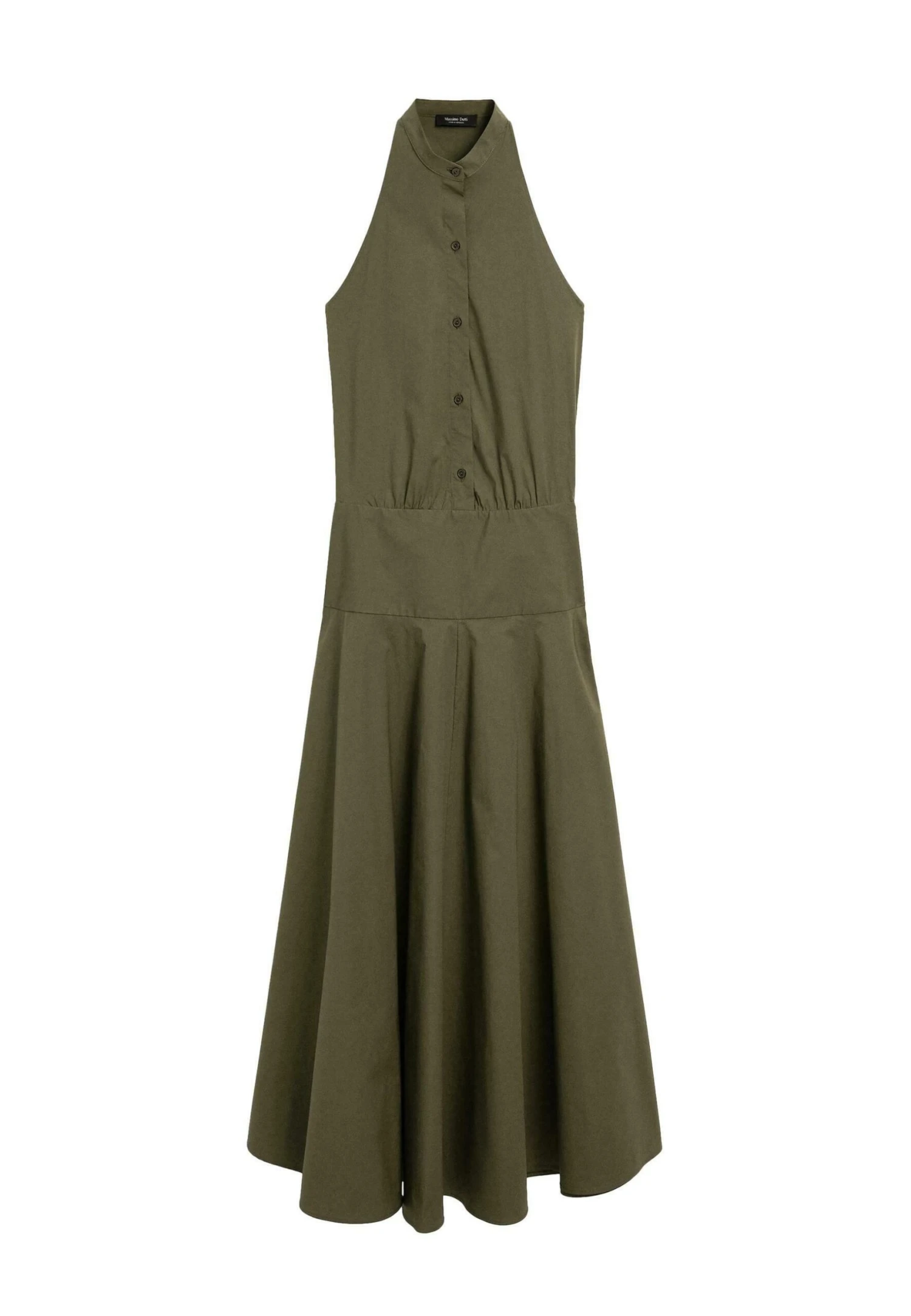 Massimo Dutti LONG HALTER NECK - Maxi Dress - Green 5 Massimo Dutti LONG HALTER NECK - Maxi Dress - Green - Image 3